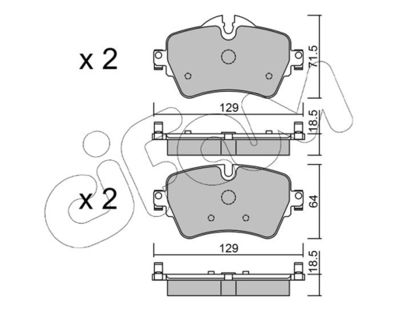 CIFAM 822-1013-0 / Kit pastiglie freno, Freno a disco