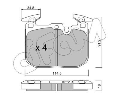 CIFAM 822-1015-1 / Kit pastiglie freno, Freno a disco