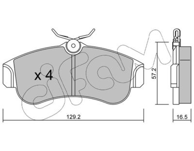 CIFAM 822-123-0 / Kit pastiglie freno, Freno a disco