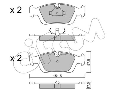 CIFAM 822-124-0 / Kit pastiglie freno, Freno a disco