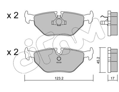 CIFAM 822-125-0 / Kit pastiglie freno, Freno a disco