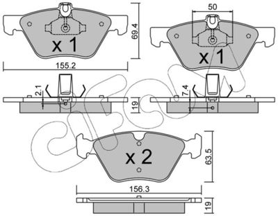CIFAM 822-252-1 / Kit pastiglie freno, Freno a disco