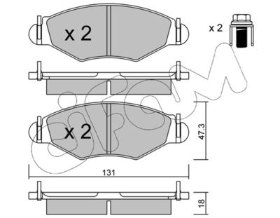 CIFAM 822-254-0 / Kit pastiglie freno, Freno a disco