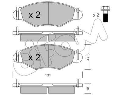 CIFAM 822-254-1 / Kit pastiglie freno, Freno a disco