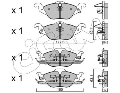 CIFAM 822-257-0 / Kit pastiglie freno, Freno a disco