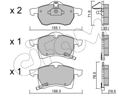 CIFAM 822-258-0 / Kit pastiglie freno, Freno a disco