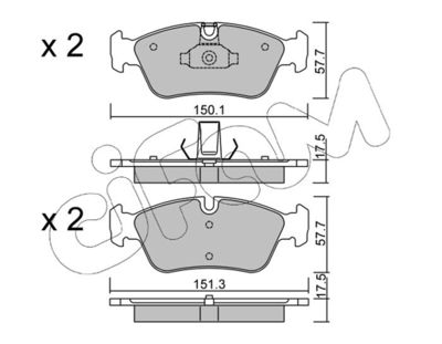 CIFAM 822-260-0 / Kit pastiglie freno, Freno a disco
