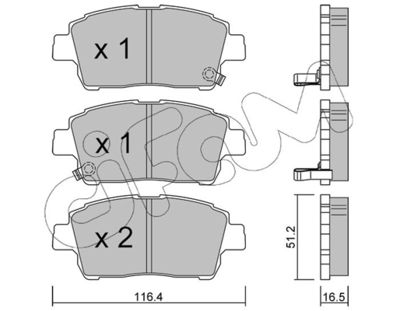 CIFAM 822-423-0 / Kit pastiglie freno, Freno a disco