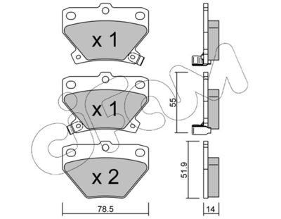 CIFAM 822-424-0 / Kit pastiglie freno, Freno a disco