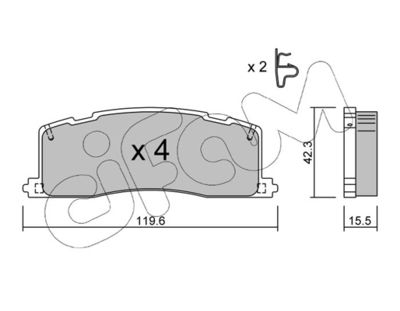 CIFAM 822-426-0 / Kit pastiglie freno, Freno a disco