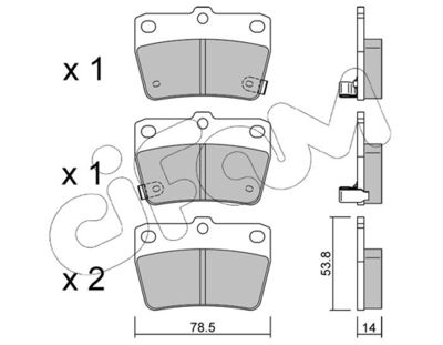 CIFAM 822-431-0 / Kit pastiglie freno, Freno a disco
