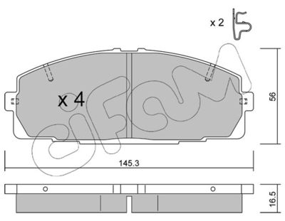 CIFAM 822-434-0 / Kit pastiglie freno, Freno a disco