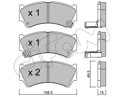 CIFAM 822-436-0 / Kit pastiglie freno, Freno a disco