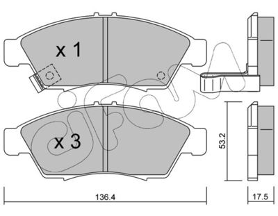 CIFAM 822-437-0 / Kit pastiglie freno, Freno a disco