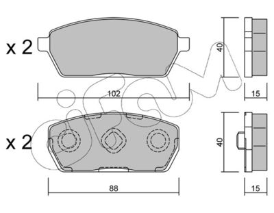CIFAM 822-438-0 / Kit pastiglie freno, Freno a disco