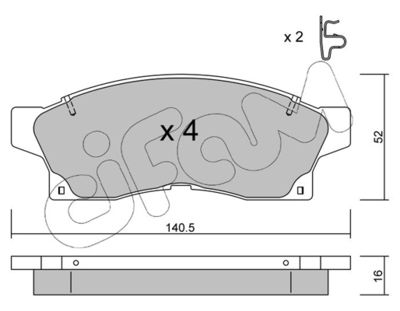 CIFAM 822-444-0 / Kit pastiglie freno, Freno a disco