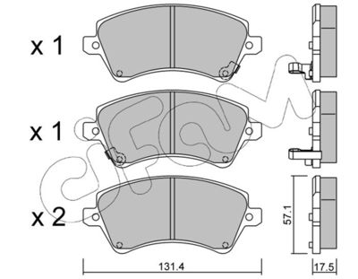 CIFAM 822-446-0 / Kit pastiglie freno, Freno a disco