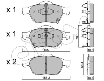 CIFAM 822-448-0 / Kit pastiglie freno, Freno a disco