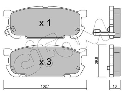 CIFAM 822-608-0 / Kit pastiglie freno, Freno a disco