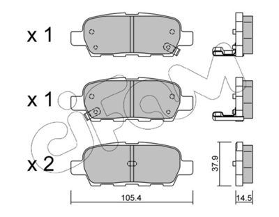 CIFAM 822-612-0 / Kit pastiglie freno, Freno a disco