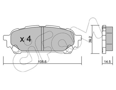 CIFAM 822-613-0 / Kit pastiglie freno, Freno a disco