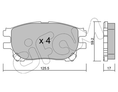 CIFAM 822-615-0 / Kit pastiglie freno, Freno a disco