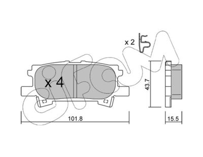 CIFAM 822-619-0 / Kit pastiglie freno, Freno a disco