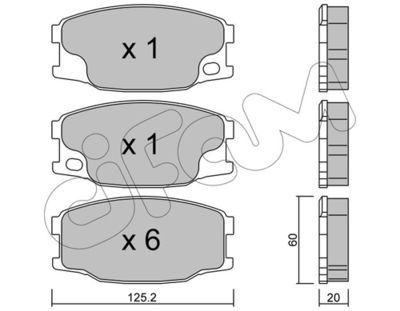 CIFAM 822-622-0 / Kit pastiglie freno, Freno a disco