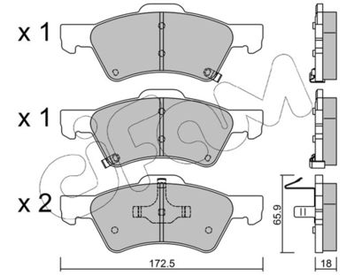 CIFAM 822-623-0 / Kit pastiglie freno, Freno a disco