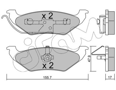 CIFAM 822-624-0 / Kit pastiglie freno, Freno a disco