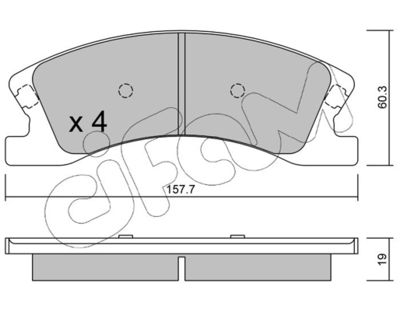 CIFAM 822-626-0 / Kit pastiglie freno, Freno a disco