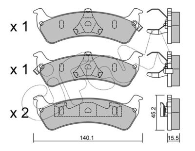 CIFAM 822-628-0 / Kit pastiglie freno, Freno a disco
