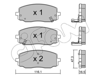CIFAM 822-629-0 / Kit pastiglie freno, Freno a disco