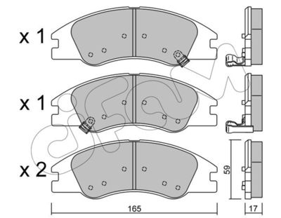 CIFAM 822-630-0 / Kit pastiglie freno, Freno a disco