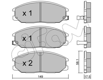 CIFAM 822-632-0 / Kit pastiglie freno, Freno a disco