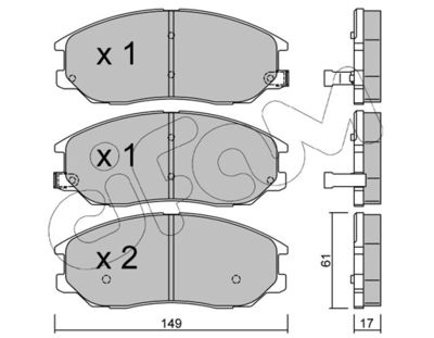 CIFAM 822-633-0 / Kit pastiglie freno, Freno a disco
