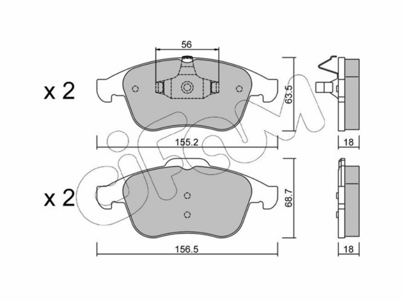 CIFAM 822-803-1 / Kit pastiglie freno, Freno a disco