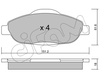CIFAM 822-804-0 / Kit pastiglie freno, Freno a disco