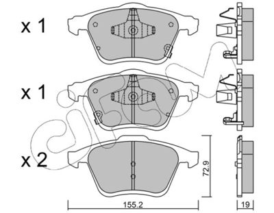 CIFAM 822-805-0 / Kit pastiglie freno, Freno a disco