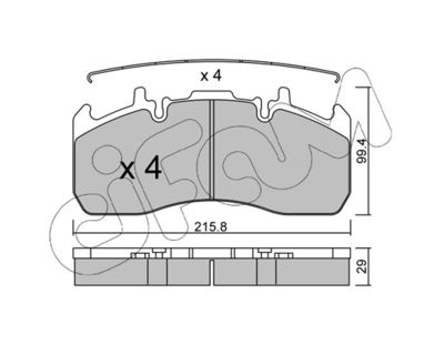 CIFAM 822-808-0 / Kit pastiglie freno, Freno a disco