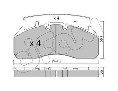 CIFAM 822-809-0 / Kit pastiglie freno, Freno a disco