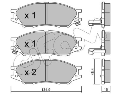 CIFAM 822-810-0 / Kit pastiglie freno, Freno a disco