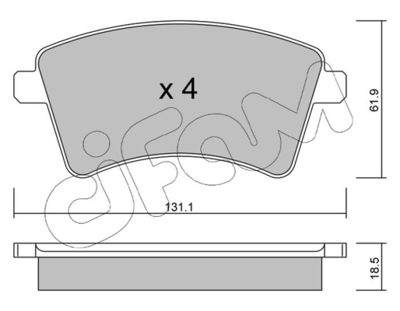 CIFAM 822-812-0 / Kit pastiglie freno, Freno a disco