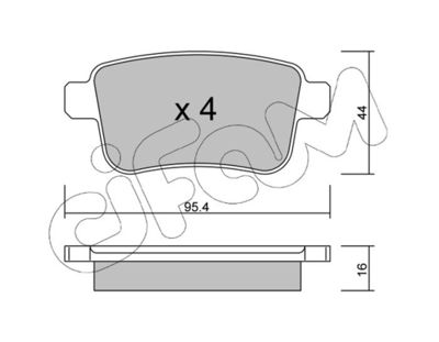CIFAM 822-814-0 / Kit pastiglie freno, Freno a disco