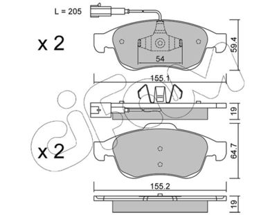 CIFAM 822-817-1 / Kit pastiglie freno, Freno a disco