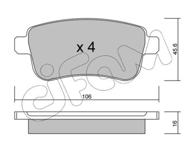 CIFAM 822-818-0 / Kit pastiglie freno, Freno a disco