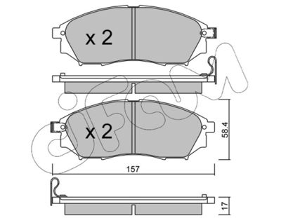 CIFAM 822-819-0 / Kit pastiglie freno, Freno a disco