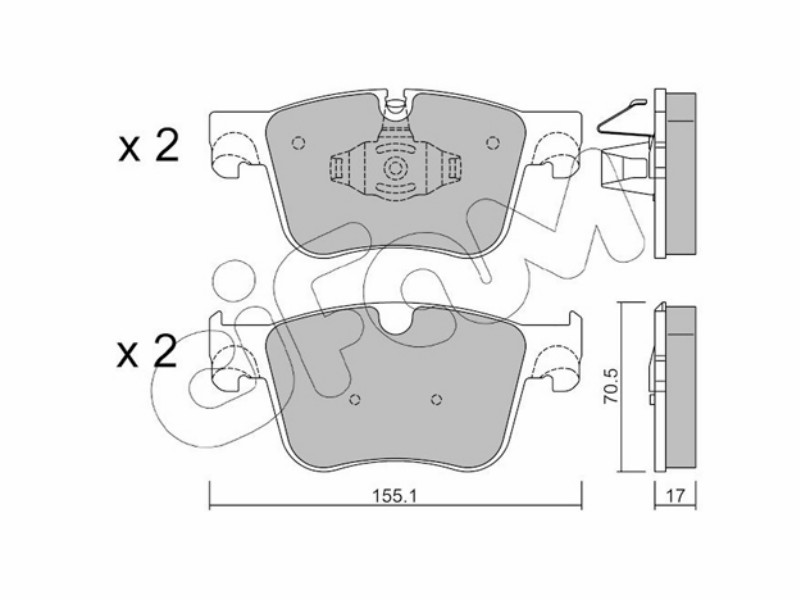 Cifam p.freno Peugeot 3008 1.6HDI 16-