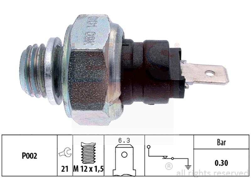 Oil pressure warning switches