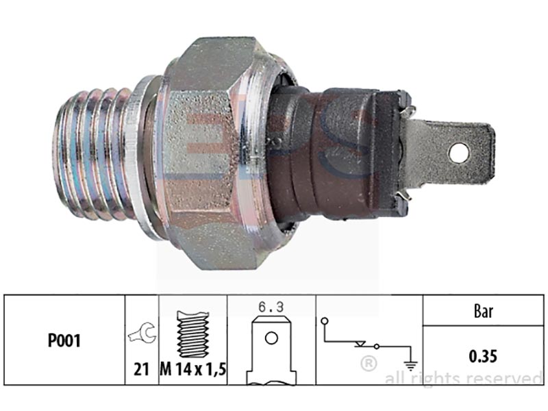Oil pressure warning switches